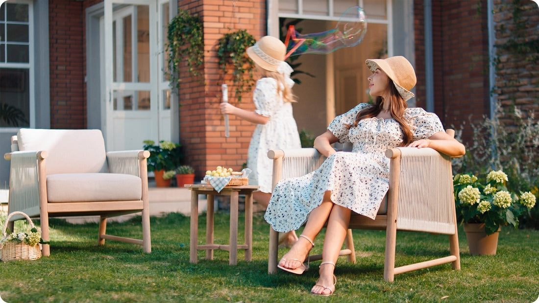 Sienna Acacia Wood Rope Outdoor Collection