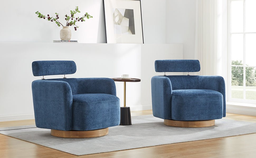 Midnight Mirages: Modern Blue Accent Chairs for a Dramatic Statement - CHITA LIVING