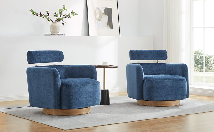 Midnight Mirages: Modern Blue Accent Chairs for a Dramatic Statement - CHITA LIVING