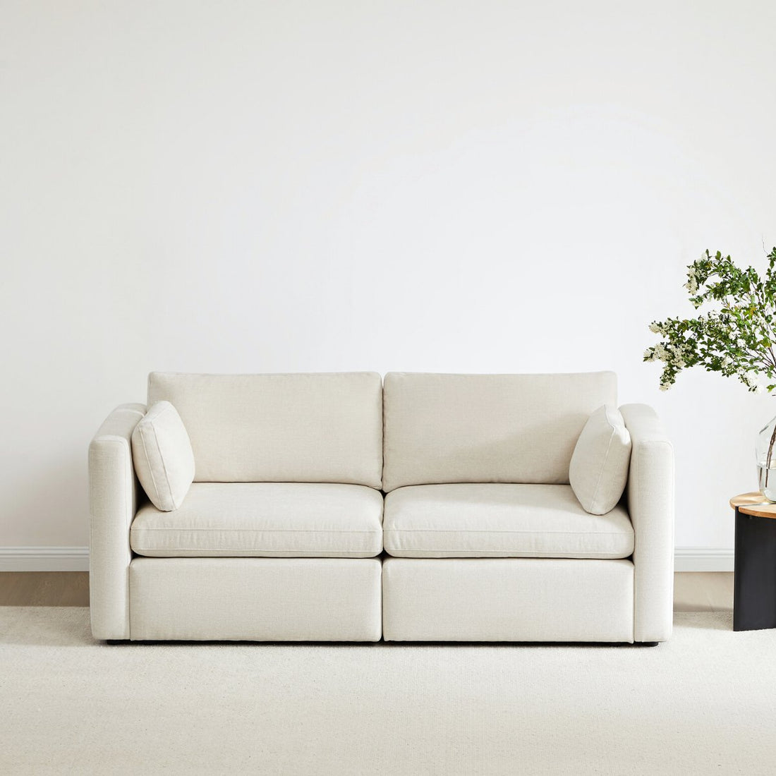 Delaney 2-Seat Modular Sofa - CHITA LIVING-Delaney 2-Piece Modular Sofa (78'')-Sofas-Fabric-Linen-