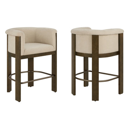Eigil Modern Solid Wood Counter Stool (Set of 2)