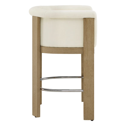 Eigil Modern Solid Wood Counter Stool (Set of 2)