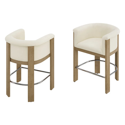 Eigil Modern Solid Wood Counter Stool (Set of 2)