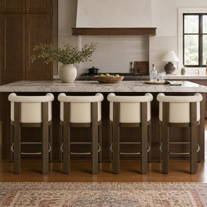 Eigil Modern Solid Wood Counter Stool (Set of 2)