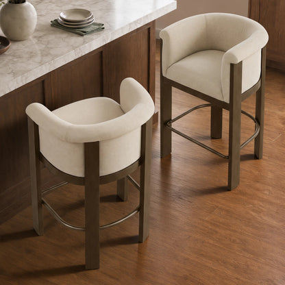 Eigil Modern Solid Wood Counter Stool (Set of 2)