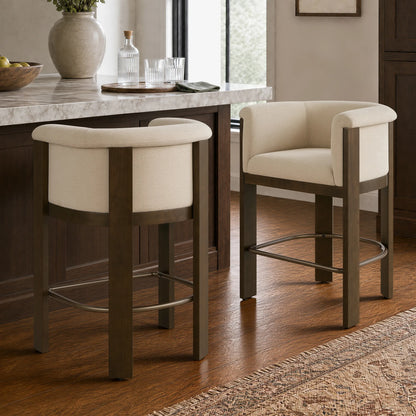 Eigil Modern Solid Wood Counter Stool (Set of 2)