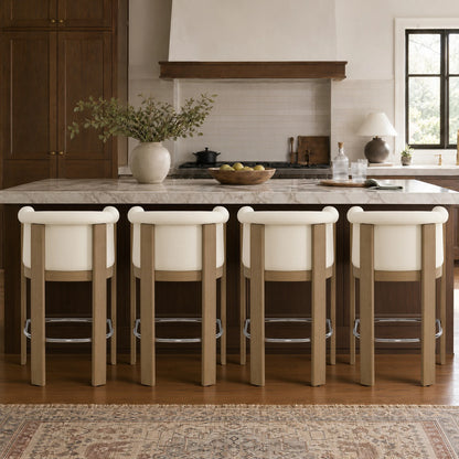 Eigil Modern Solid Wood Counter Stool (Set of 2)