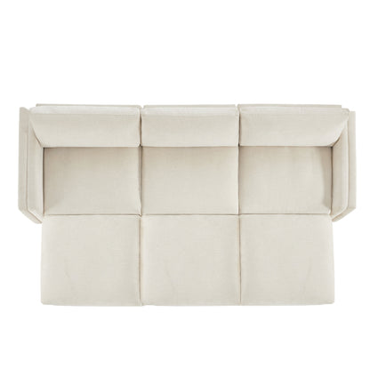 Liam 6-Piece Overstuffed Feather Wood Base Sectional Sofa