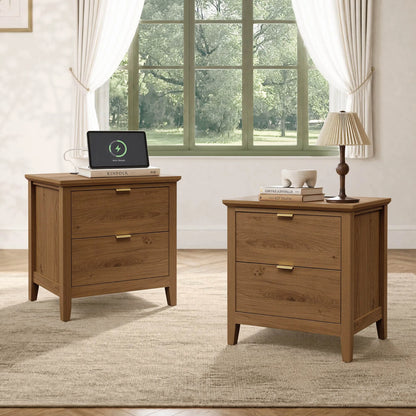 Alyce Modern Farmhouse Solid Wood Queen Platform Bed