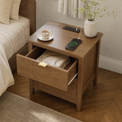 Alyce Modern Farmhouse Solid Wood Queen Platform Bed