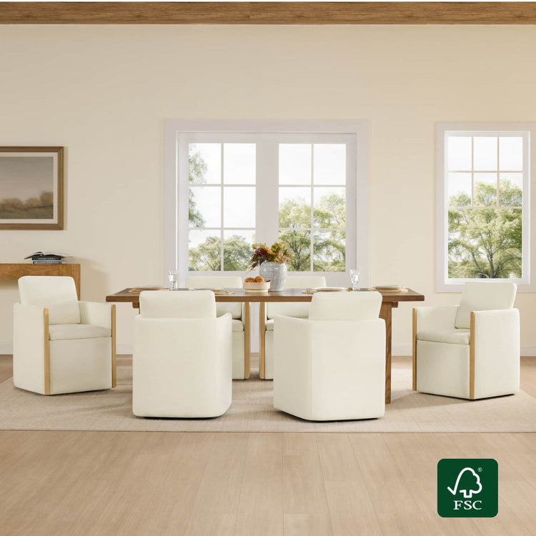 Elsa Rolling Dining Chair with Hidden Storage