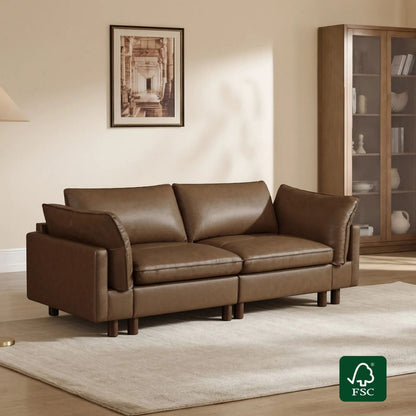 Brendon Modular 2-Seat Sofa with Wood Leg