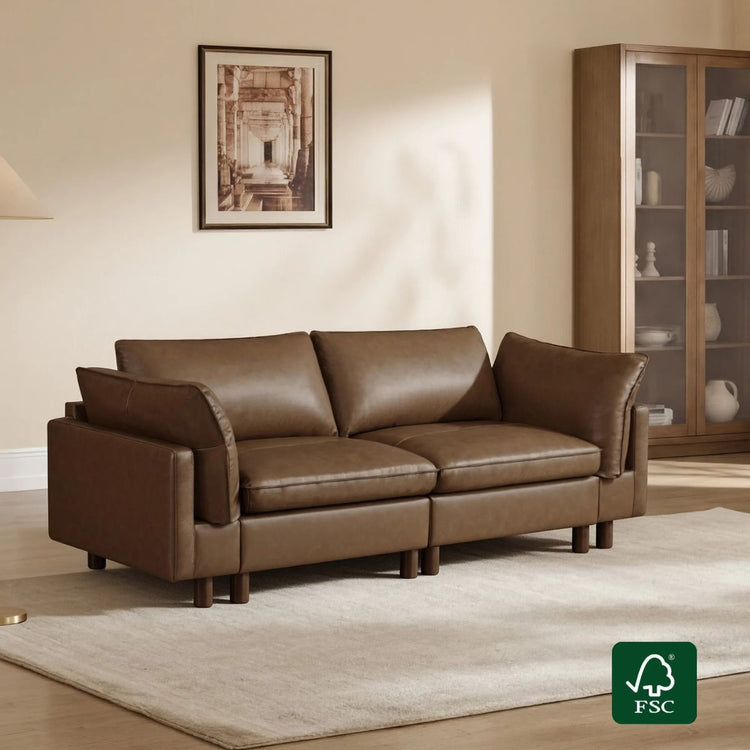 Brendon Modular 2-Seat Sofa with Wood Leg