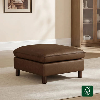 Brendon Modular Ottoman with Wood Leg