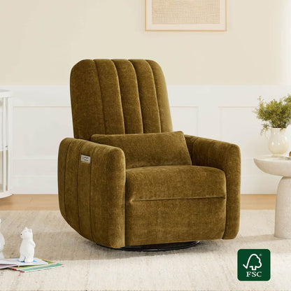 Shell Power Swivel Nursery Glider Recliner
