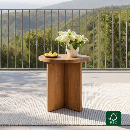 Raymond Modern Outdoor Acacia Wood Side Table
