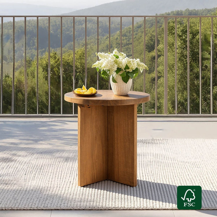 Raymond Modern Outdoor Acacia Wood Side Table