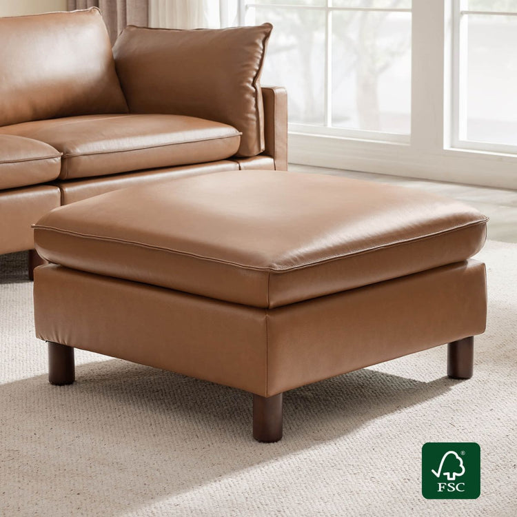 Brendon Modular Ottoman with Wood Leg