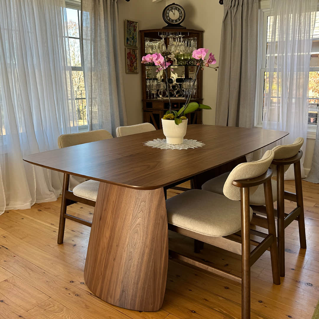 Glacia Modern Wood Dining Table for 4