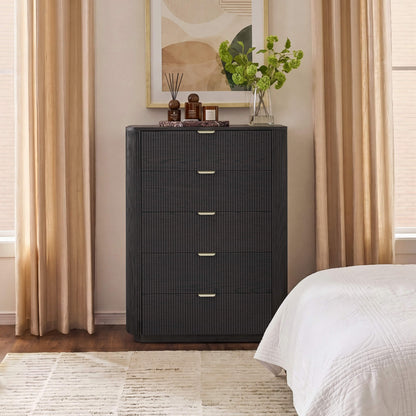 30" Irais Fluted 5-Drawer Dresser - CHITA Living