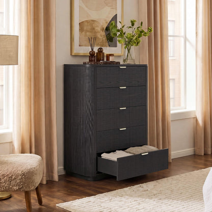 30" Irais Fluted 5-Drawer Dresser