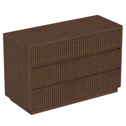 46" Coral 6-Drawer Fluted Double Dresser Sideboard