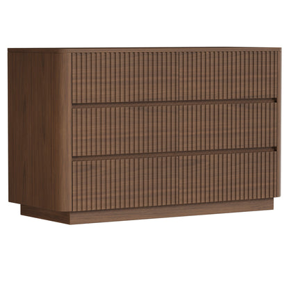 46" Coral 6-Drawer Fluted Double Dresser Sideboard