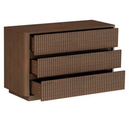 46" Coral 6-Drawer Fluted Double Dresser Sideboard