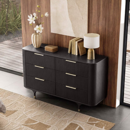 47" Irais Solid Wood 6-Drawer Dresser