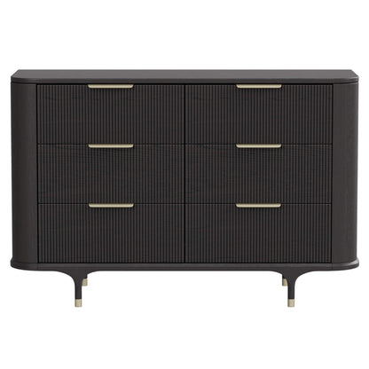 47" Irais Solid Wood 6-Drawer Dresser