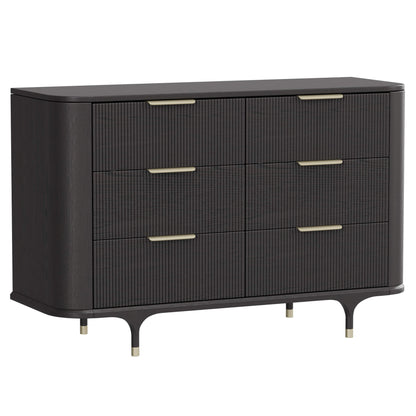 47" Irais Solid Wood 6-Drawer Dresser