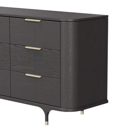 47" Irais Solid Wood 6-Drawer Dresser
