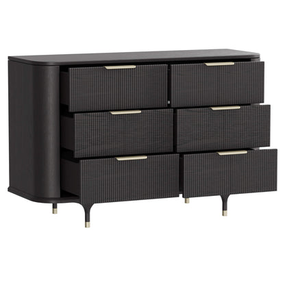 47" Irais Solid Wood 6-Drawer Dresser