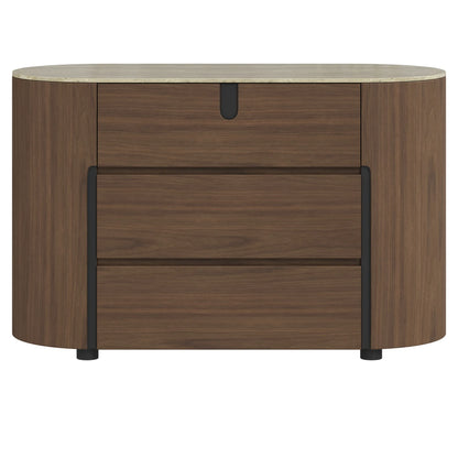 48" Blake 3-Drawer Dresser with Travertine Top
