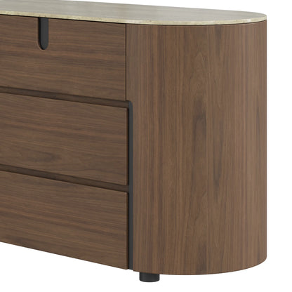 48" Blake 3-Drawer Dresser with Travertine Top