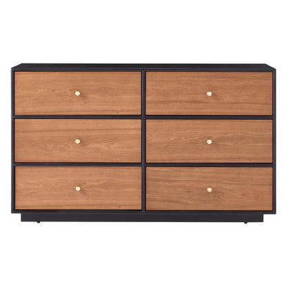 48" Vanessa 6-Drawer Wood Double Dresser Sideboard