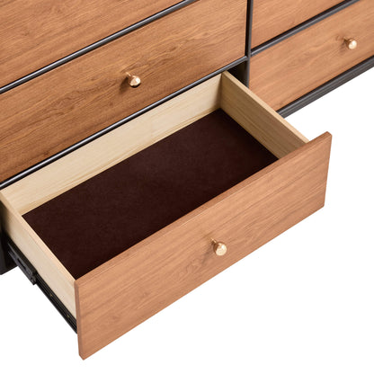 48" Vanessa 6-Drawer Wood Double Dresser Sideboard