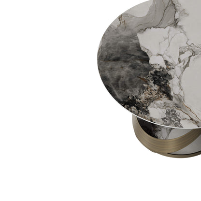 Evan Round Mobius Sintered Stone Dining Table