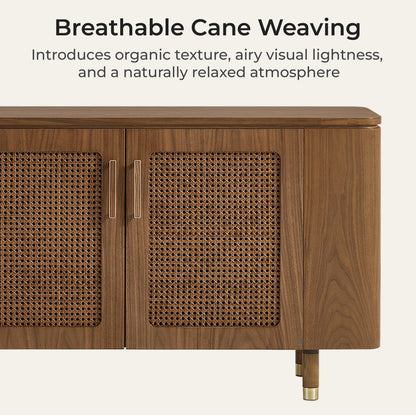 51" Vision Ash Sideboard with Woven Cane Doors