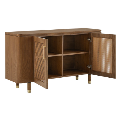 51" Vision Ash Sideboard with Woven Cane Doors