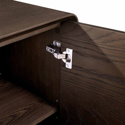 63" Eason Vintage White Oak Coffee Sideboard Buffet