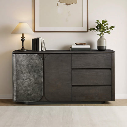 63" Samuel Scandinavian Sideboard with Metallic Lacquer Door