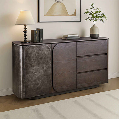 63" Samuel Scandinavian Sideboard with Metallic Lacquer Door