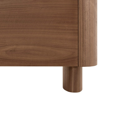 63" Chad Mid-Century Natural Wood Sideboard Buffet with Doors