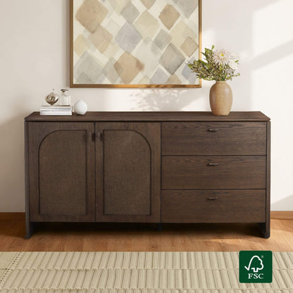 63" Hazel Vintage Wood Sideboard with Drawers