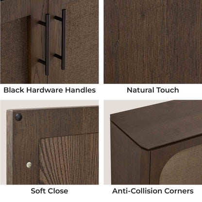 63" Hazel Vintage Wood Sideboard with Drawers