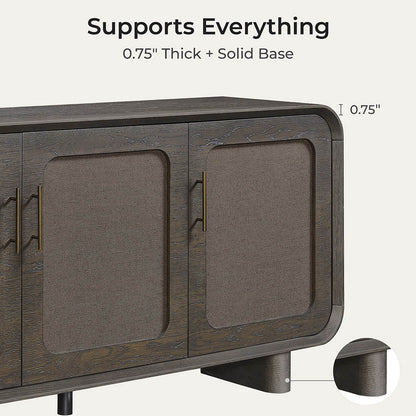 63" Hazel Vintage Curved Edge Sideboard