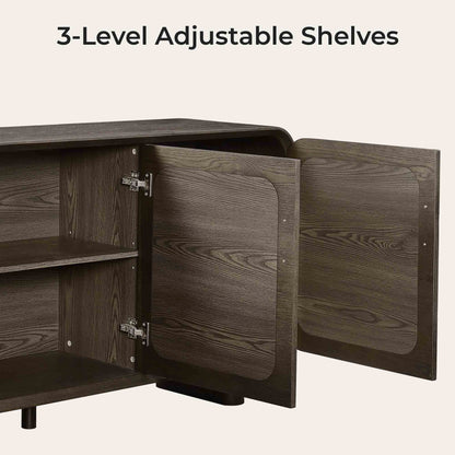 63" Hazel Vintage Curved Edge Sideboard