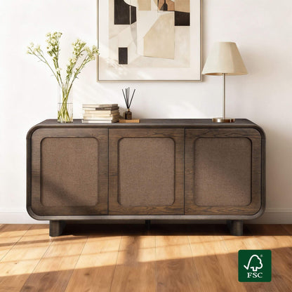 63" Hazel Vintage Curved Edge Sideboard