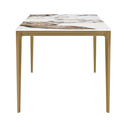 63" Teresa Rectangle Sintered Stone Dining Table